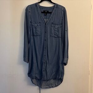 H&M Denim Button-Up Tunic dress